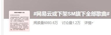 网易云音乐或下架SM歌曲：版权不续约惹风波