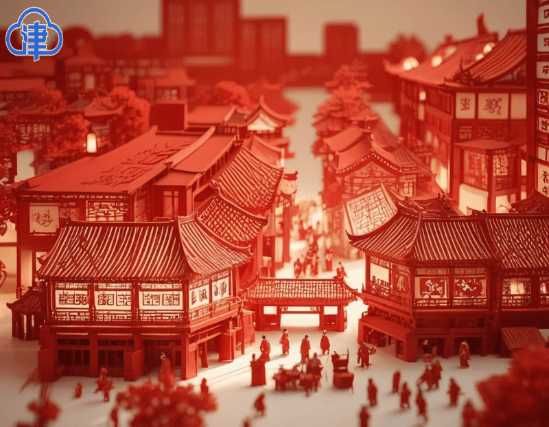 天津地标在蛇年的AI剪纸新貌与新年祝愿，天津，蛇年：AI剪纸勾勒地标，传递新年祝福