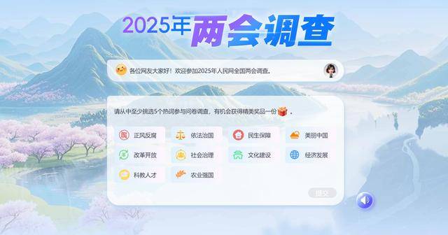 2025年全国两会调查开启：人民网发挥重要作用，人民网2025全国两会调查上线：多渠道参与，众多热词等您选