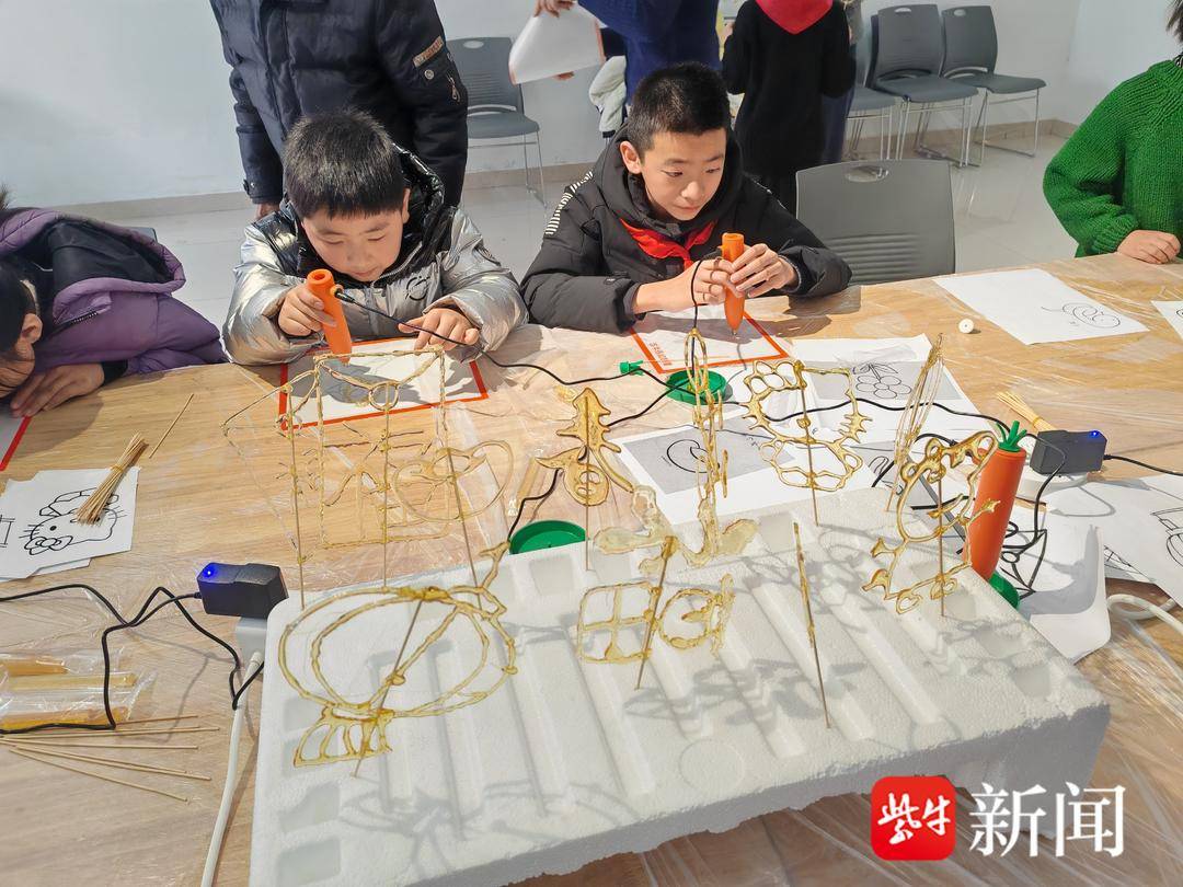 常熟横塘村：青少年糖画活动喜迎新春