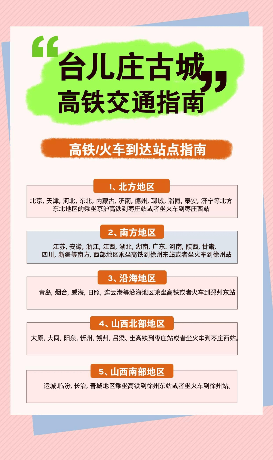 便捷出行：台儿庄交通信息一览