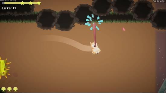 舔狗之路在Steam试玩：只能用狗狗舌头抓钩移动的游戏
