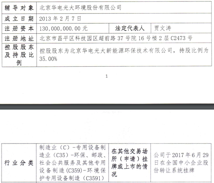 华电光大北交所上市辅导进展：近一年辅导期的企业现状，华电光大：北交所上市辅导工作进展与企业经营概况