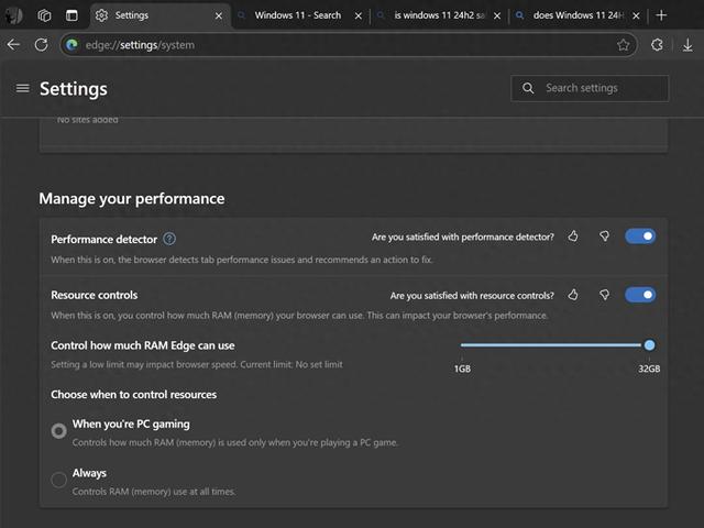 Microsoft Edge新功能：能自由调控游戏时的内存用量