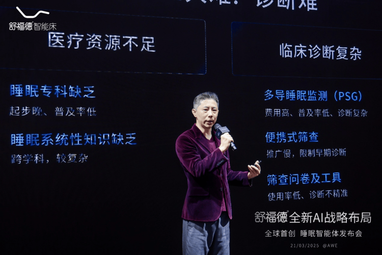 2025 AWE盛会上，舒福德AI小舒为睡眠呼吸暂停难题“开方” 世界睡眠日，舒福德AI小舒开启睡眠健康新时代！