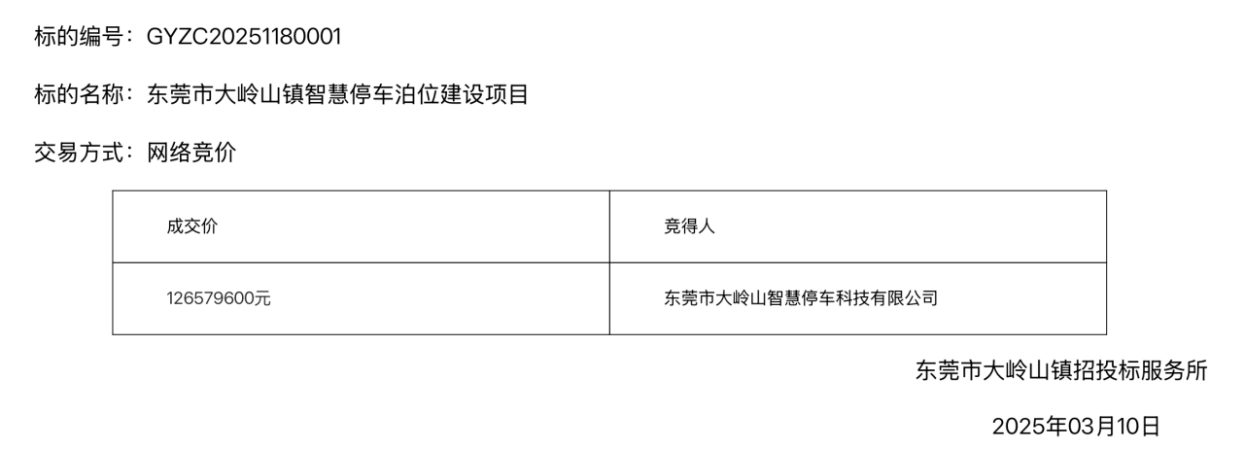 东莞大岭山1.27亿出让停车泊位，背后有何深意？