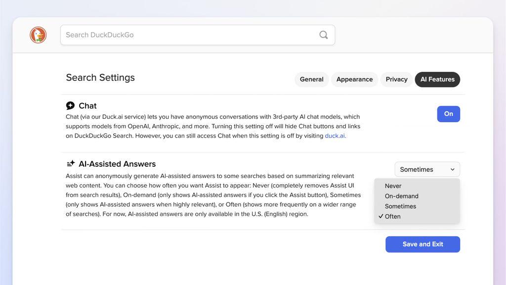DuckDuckGo的AI功能告别测试，有哪些新变化？ DuckDuckGo：AI功能正式启用，全新体验等你来