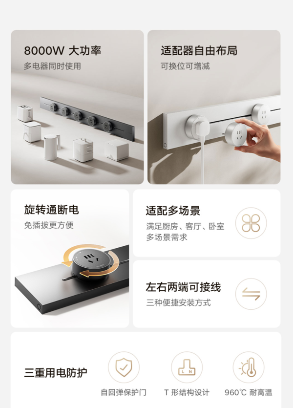 3月26日小米轨道插座开启众筹，性价比与实用性拉满！，超实用！小米轨道插座3月26日开启众筹