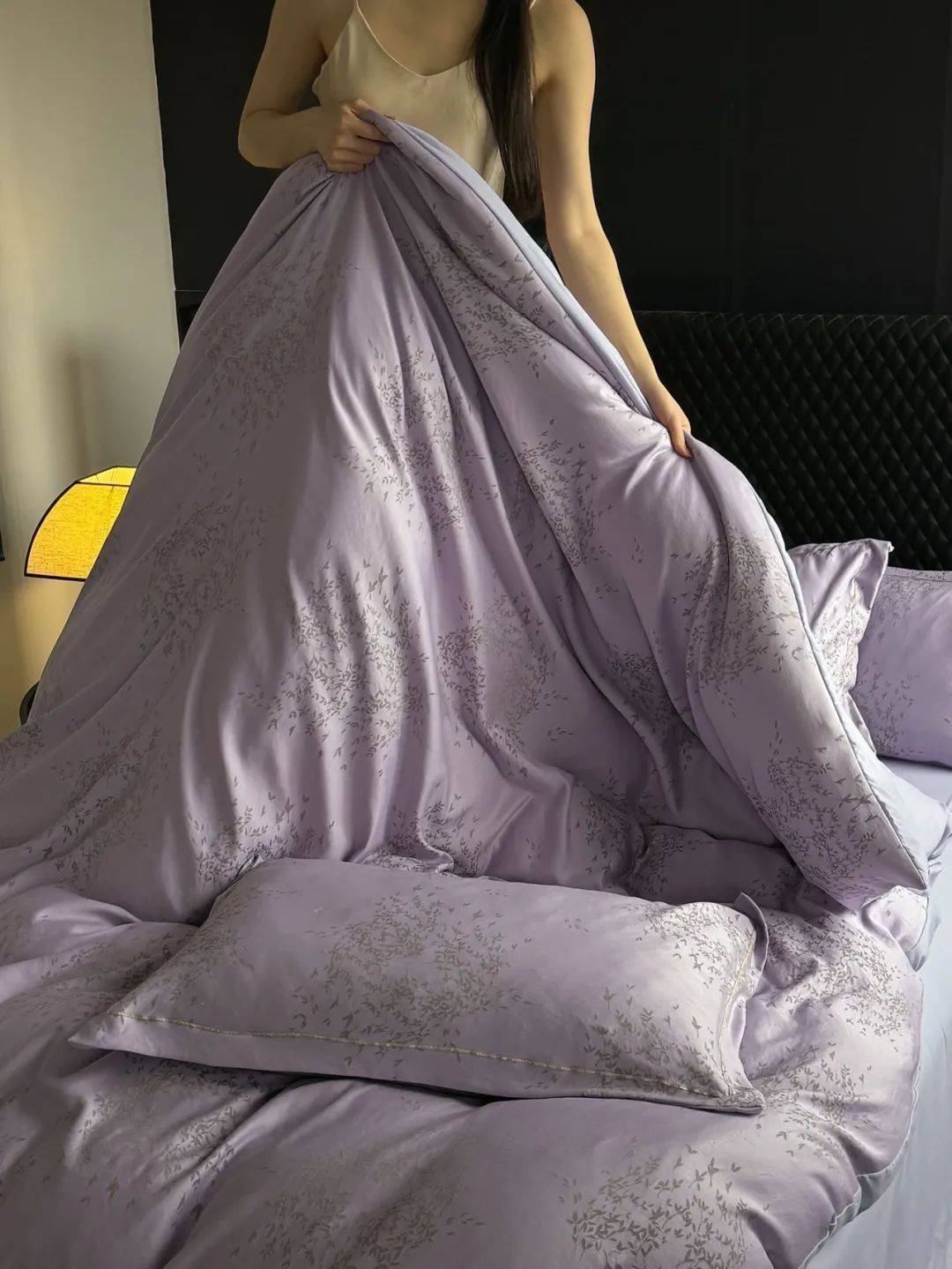 129 元搞定春夏睡眠难题，苏童天丝四件套真香！，春夏必备！苏童天丝金枝玉叶四件套清凉来袭