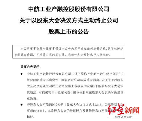 主动撤离A股，中航产融未来路在何方？，中航产融退市抉择：经营困境下的无奈之举？