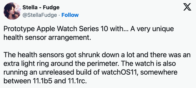 独家曝光！Apple Watch Series 10原型机健康传感器大揭秘